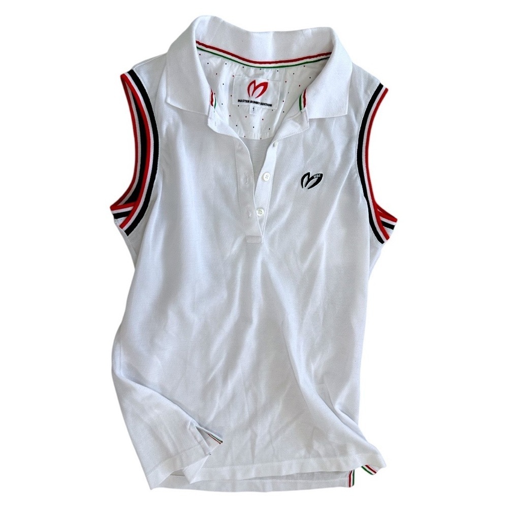 Master Bunny Edition Women’s Sleeveless Collared Golf Performance Shirt Size 1